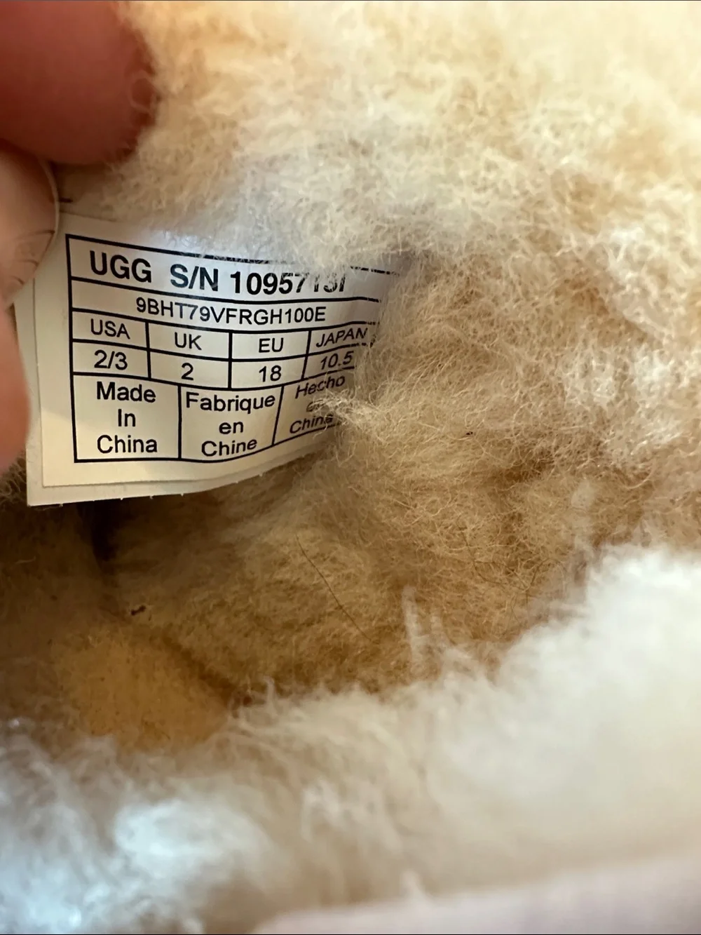 UGG plush shearling